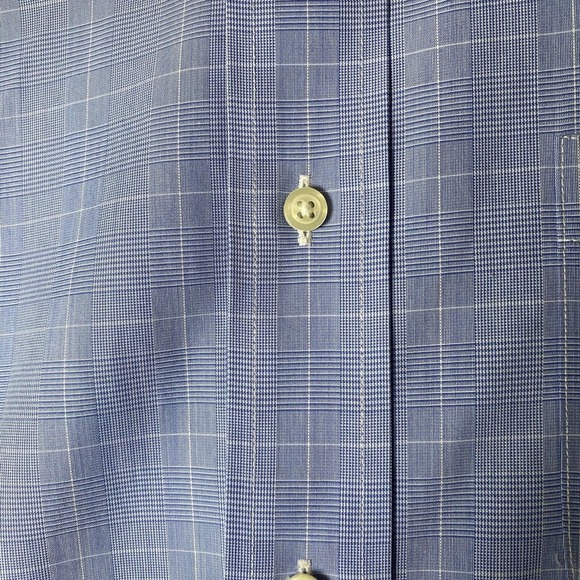 Brooks Brothers 1818 Mens Regent Fit Non Iron Dress Shirt Size 17 2/3 Blue EUC - Picture 9 of 16